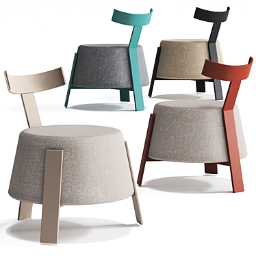 Modern T Lounge Chair: Sleek & Stylish Design 3D model image 1 