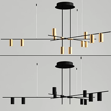 Minimalist Swing Chandelier: Casa N Collection 3D model image 1 