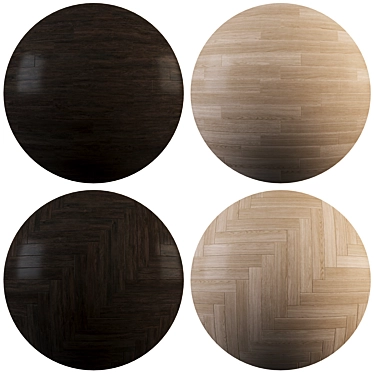 Versatile Parquet Collection: 2 Patterns, 24 Planks + Bonus 48 Planks 3D model image 1 