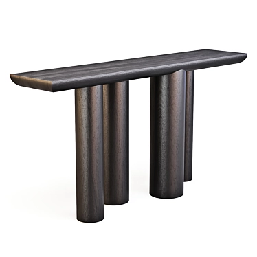 Bomen Black Console: Sleek and Modern 3D model image 1 