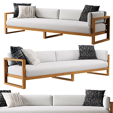 Aegean Teak Left-Arm Sofa 3D model image 1 