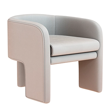 Sleek Milo Baughman Armchair 3D model image 1 