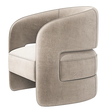 Elegant Ambra Armchair: Italian Design 3D model image 1 