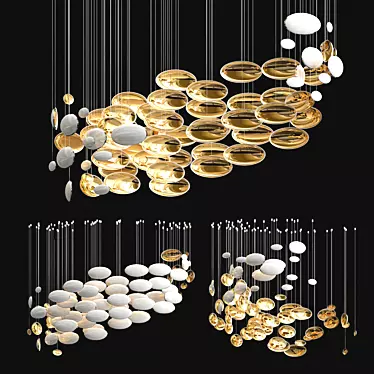 Elegant Bowls Chandelier - Sans Souci 3D model image 1 