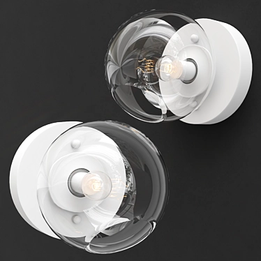 Minimalist White Sconce Light 3D model image 1 