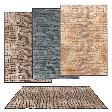 Versatile Set of 6 Rugs: No 287 3D model image 1 