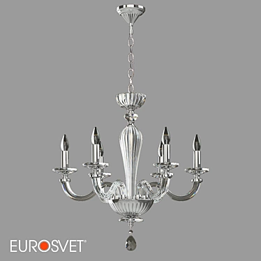 Title: Crystal Pendant Chandelier - Smart Home Bliss 3D model image 1 