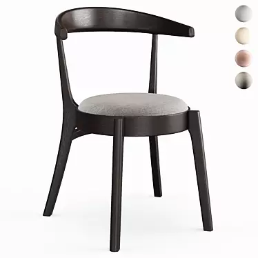 Modern Ergonomic Side Chair 3D model image 1 