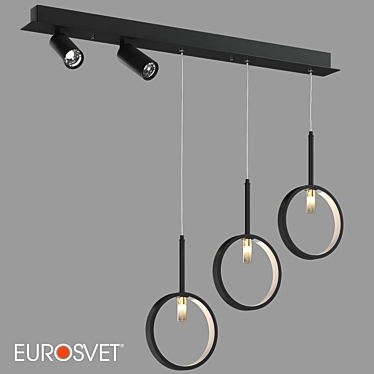 Eurosvet Verge Suspended LED Luminaire 3D model image 1 