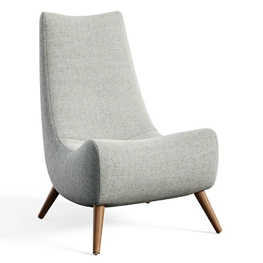 Lynsey Deep Gray Lounge Chair 3D model image 1 