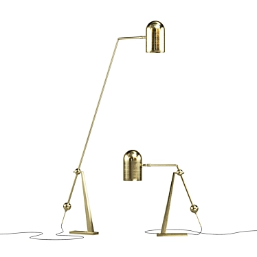 Modern Bert Frank Stasis Floor Lamp 3D model image 1 