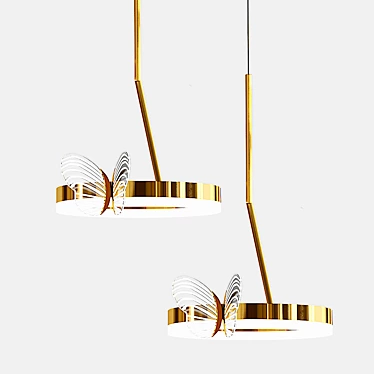 Elegant Babetta B Pendant Lamp 3D model image 1 