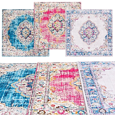 Square Rugs in Various Sizes 3D model image 1 