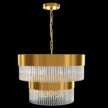 Elegant Glass Chandelier - ST Luce Contatto 3D model image 1 