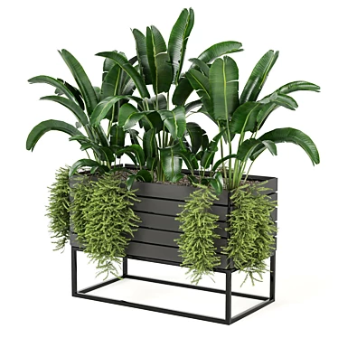 Title: Ferm Living Bau Pot Large - Set 0070: Elegant Indoor Plants 3D model image 1 