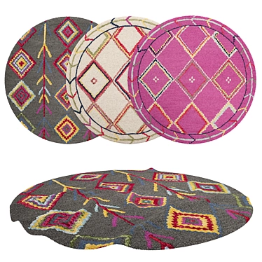 Title: Round Rugs Set - Versatile 3D Models 3D model image 1 