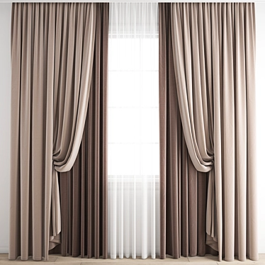 Polygonal Curtain Model 3D model image 1 