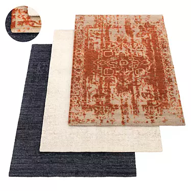 Elegant Court Rug - Timeless Beauty for Your Space 3D model image 1 