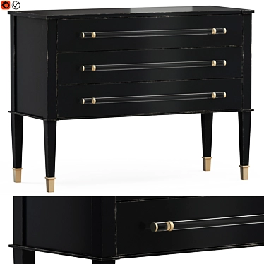 Elegant Rowan Console: Sophisticated Design & Practicality 3D model image 1 