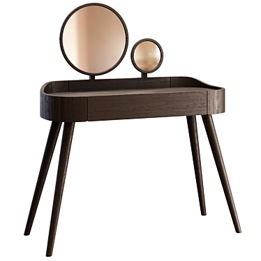 Odie Dressing Table: Dark Stain Oak 3D model image 1 