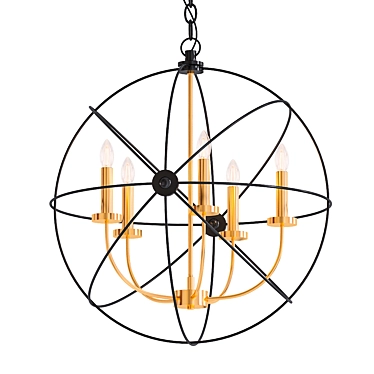 Modern Sphere Chandelier Waldron 3D model image 1 