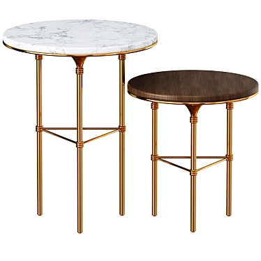 Elegant Mezzo Eva Side Table 3D model image 1 