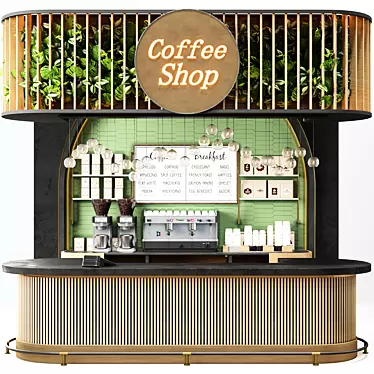 Cafe Fusion Stand 3D model image 1 