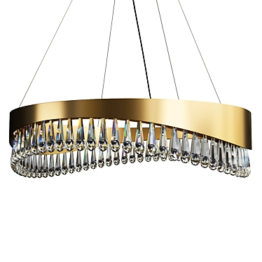 Elegant Venosa Round Chandelier 3D model image 1 