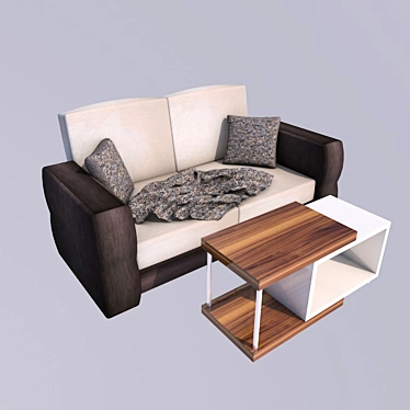 Title: Multifunctional Sofa Set 3D model image 1 