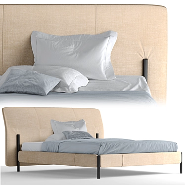 Molteni Bed: Luxury and Comfort 3D model image 1 