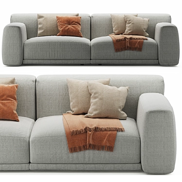 Elegant Paris Seoul Sofa 3D model image 1 