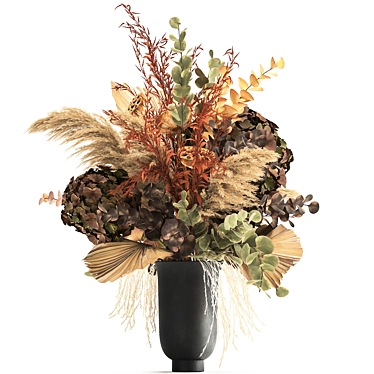 Autumn Bliss Bouquet with Dried Flowers 3D model image 1 