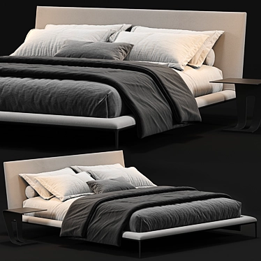 Elegant B&B Atoll Bed 3D model image 1 