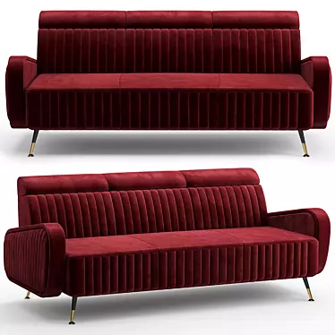 Harrison Upholstered Modern Sofa 3D model image 1 