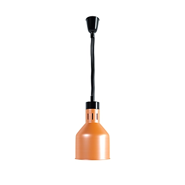 Adjustable Heat Lamp with Copper Finish 3D model image 1 