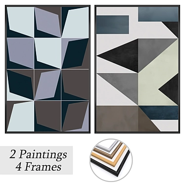 Stylish Set of Wall Art 3D model image 1 