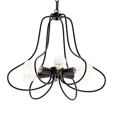 Elegant Pendant Light Latina 3D model image 1 