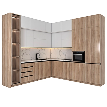 Sleek Kitchen Design Set 3D model image 1 