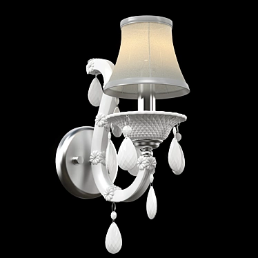 Elegant Crystal Waterfall Lamp 3D model image 1 