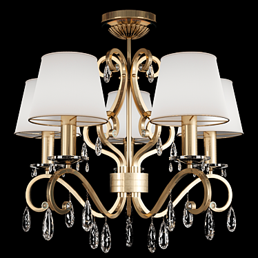 Elegant Parkdale 5-Light Chandelier 3D model image 1 