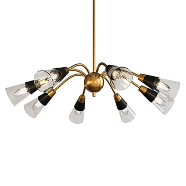 Elegant Ponti Chandelier 3D model image 1 