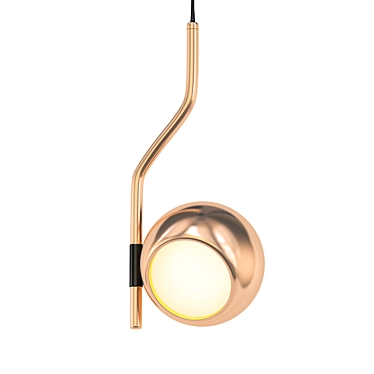 Elegant Gold Pendant Light 3D model image 1 