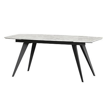 Ramses Extendable Table: Gray Ceramic Elegance 3D model image 1 