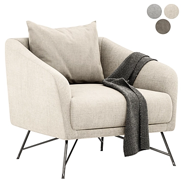 Sleek Betty Armchair: Available in 3 Colors | My Home Collection 3D model image 1 