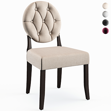 Elegant Tufted Side Chair 3D model image 1 