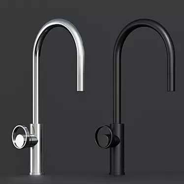 Eclissi C-Spout Pull Down Kitchen Faucet 3D model image 1 