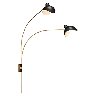 Elegant Mitch Sconce: A Stylish Wall Lamp 3D model image 1 