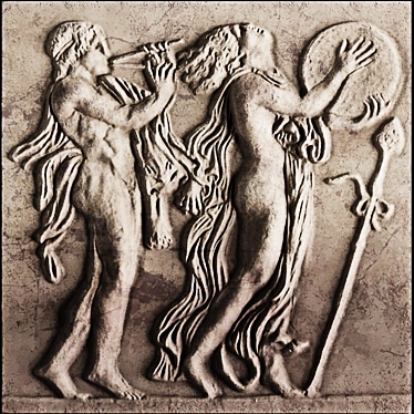 BACCHIC DANCE | Intricate Bas-Relief in Zbrush 3D model image 1 