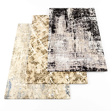 Luxury Textured Carpets - 5 Pieces - High-resolution - Download Link Available 3D model image 1 