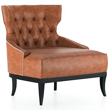 Modern Velvet Armchair: Monsieur T 3D model image 1 